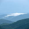 Clouds hang low in the valley along Alligator Back on the Blue Ridge Parkway.