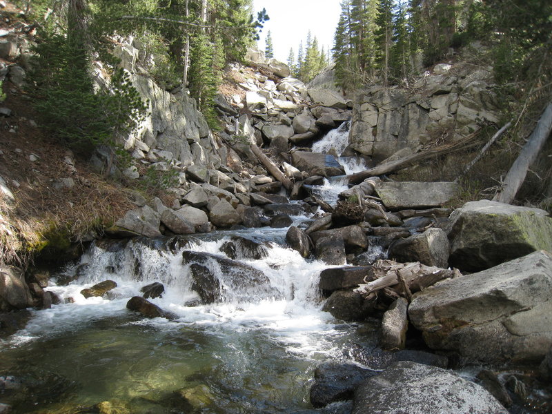 The McGee Creek Cascades are worth the trip along the McGee Pass Trail.