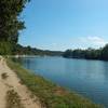 Big Slackwater (shown here) is where the trail turns concrete as it curves around a calm and beautiful bend in the Potomac.