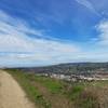 A distant flag ushers in dramatic views of the coastline and Catalina Island along the Patriot Hill Trail.