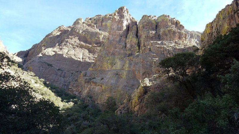 Scenic views are abundant near the ruins of Van Patten's Dripping Springs Resort.