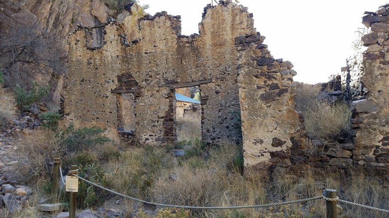 Crumbling walls are all that remains of this portion of Van Patten's Dripping Springs Resort (Built in 1870's).