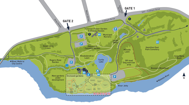 This is a map of Hamilton Gardens.