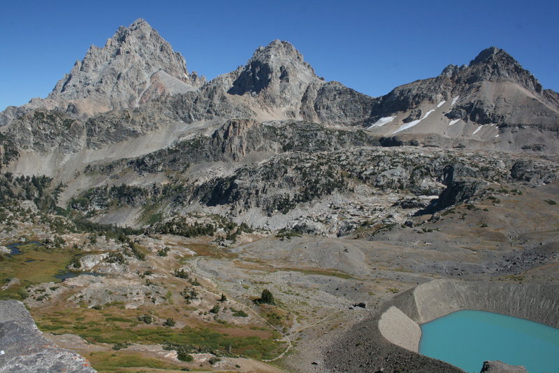 The Tetons make for a gorgeous site when entering from Hurricane Pass.