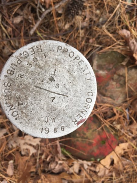 1966 Corner Property Line and Red Rocks - They don't make corner property lines like they used to!