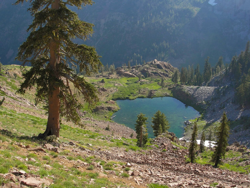 The striking Luella Lake adds to the gorgeous scenery alongside the Four Lakes Trail.