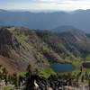 Diamond Lake can be seen from the summit of Siligo Peak.