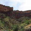 Canyon walls tower above the East Horseshoe Mesa Trail (aka Hance Creek Trail).