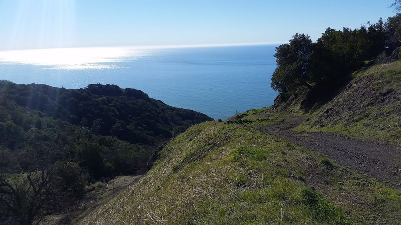 This spot on Baldwin Ranch Road offers nice views of the ocean.