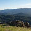 From the summit, you can see the surrounding Santa Cruz Mountains.