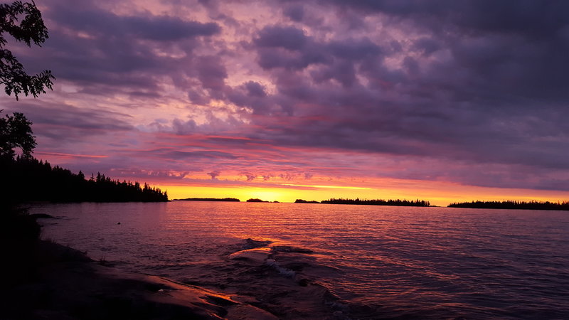 Sunrise over Rock Harbor.