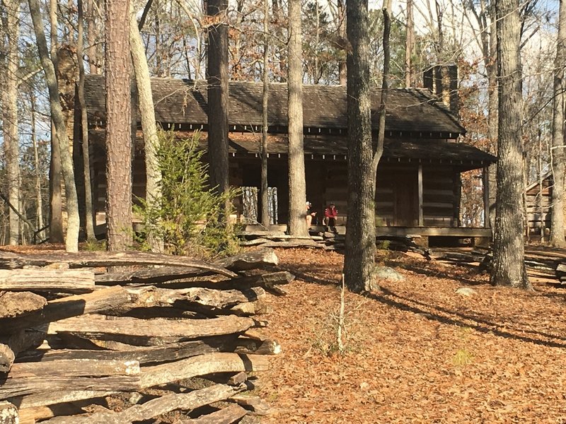 The Lakeside Trail offers an interesting look into a pioneer cabin.