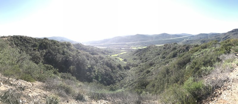 The Sunflower Trail offers views of Laguna Canyon and toll roads.