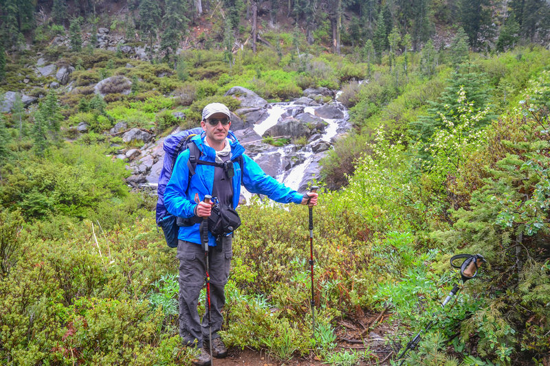 The trail to Granite Lake travels through thick undergrowth.