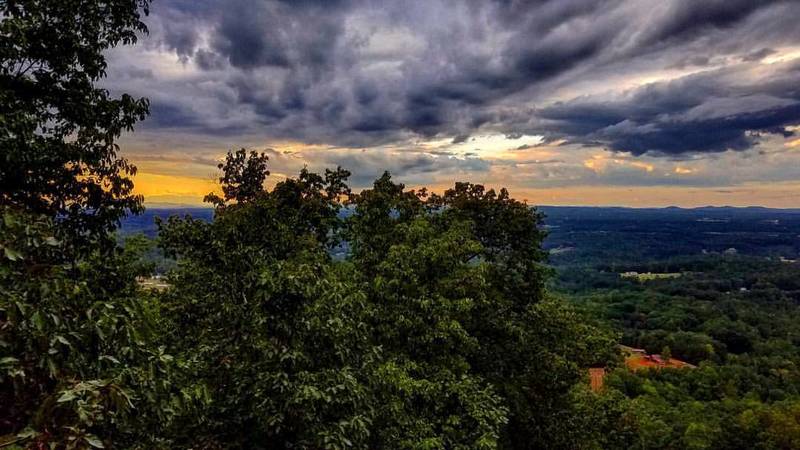 The observation deck offers stupendous views looking out over Hickory.