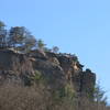 Chimney Top greets visitors from across the Sheltowee Trace on the Red River.