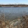 Trailside views look across the Mississippi River toward Illinois.