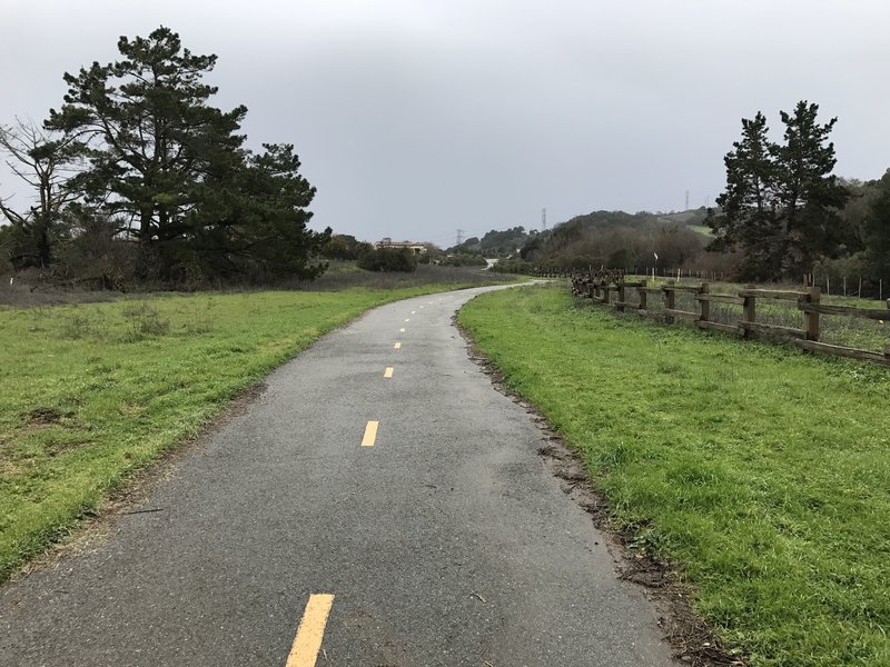 The first .4 miles of the trail is paved and open to cyclists.