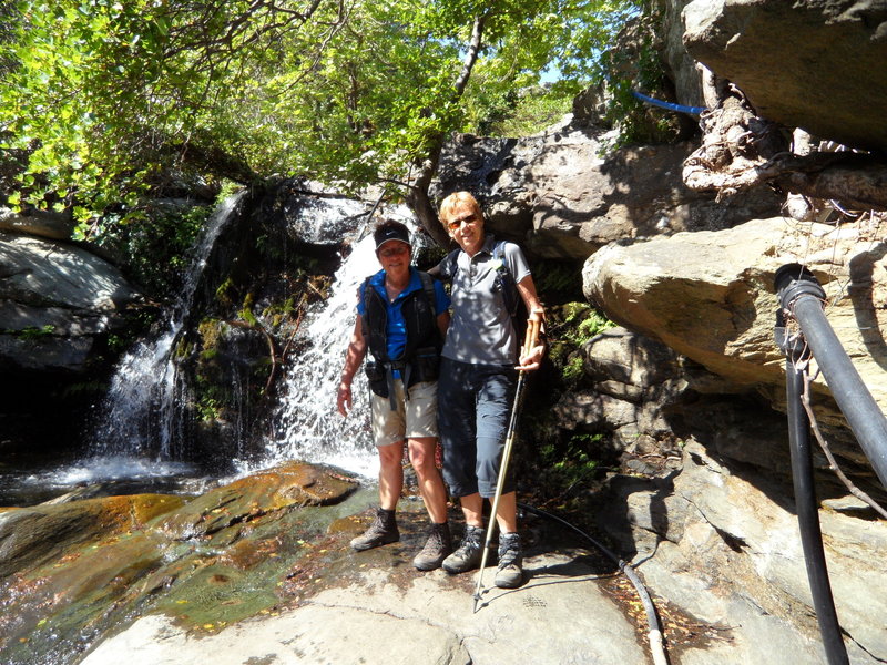 Pythara Waterfalls make for a scenic photo opportunity along the Andros Route No. 8.