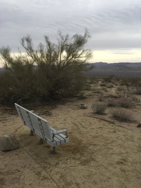 Scenic views are easy to find from the benches along the Bajada Nature Trail.