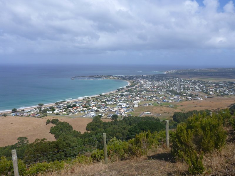 Marriner's Lookout offers a great view of Apollo Bay.