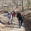 Our group climbs to the top of Spy Rock Road.