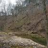 Cross Bass Creek next to this bluff.