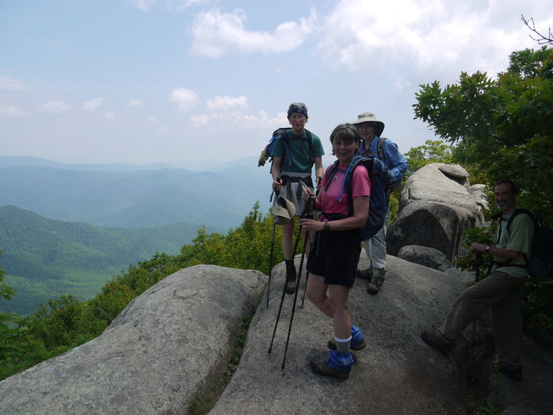 A rock overlook offers gorgeous summit views of the Priest Wilderness looking north.