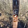 The Caprock Trail is marked with a fossilized shellfish.