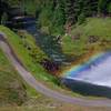 The Southshore Trail offers a peek at the Oak Fork of the Clackamas River flowing out of the dam. Photo by Gene Blick.