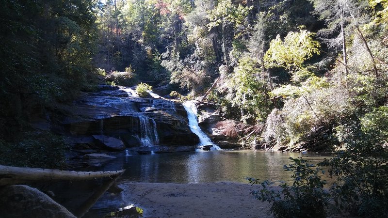 Panther Creek Falls cascades serenely through Chattahoochee National Forest.
