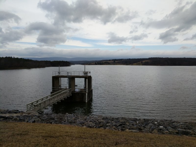 This is a look across Shawnee Lake from the Dam.