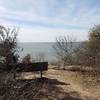 Beyond the bench are several rock ledges that offer good seating and better views of one of the prettiest lakes in North Texas.