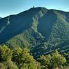 Mt. Umunhum stands prominently in the distance from high on the Woods Trail.