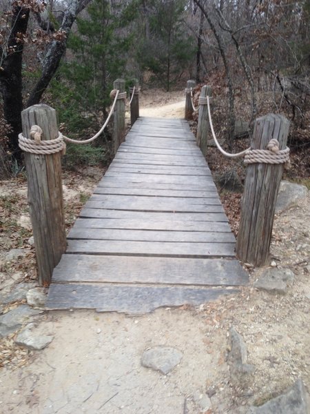A sturdy bridge aids your passage along the Northwest Trail at Eagle Mountain Park.