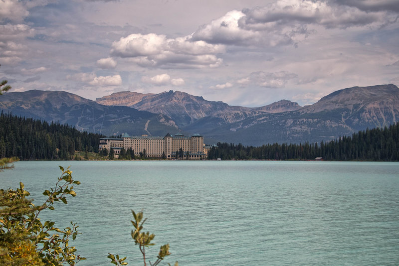 The Fairmont Chateau at Lake Louise offers spectacular views of the lake right from the building.