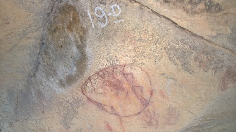 Petroglyphs can be seen in this area off of Indian Head.