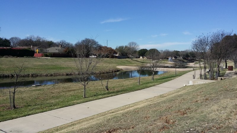 The trail is nice along the well-kept Duck Creek.