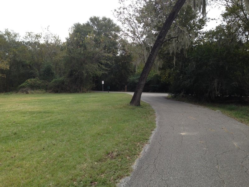 Look for this entrance to Cullen Park Bike and Hike Trail from the old cemetery.