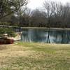 A nice deck makes for easy viewing of the fish pond.