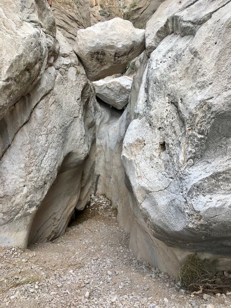 Past the largest tinaja is a series of boulders that do require some scrambling.