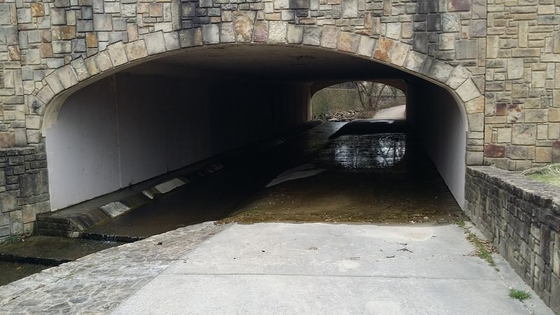 The trail follows a tunnel under North Star Road.