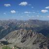 La Plata offers awesome views of Mt. Elbert (center right) and Mt. Massive (1/4 left) on a beautiful, clear day.