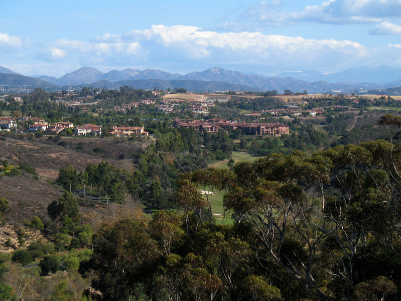 Grand Del Mar Resort is beautifully framed by mountains.