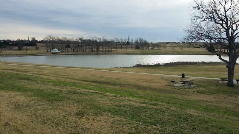 Enjoy a small lake at Breckinridge Park.