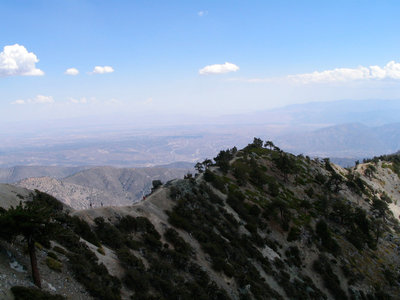 The Devils Backbone juts out of the ground on Mt. Baldy.