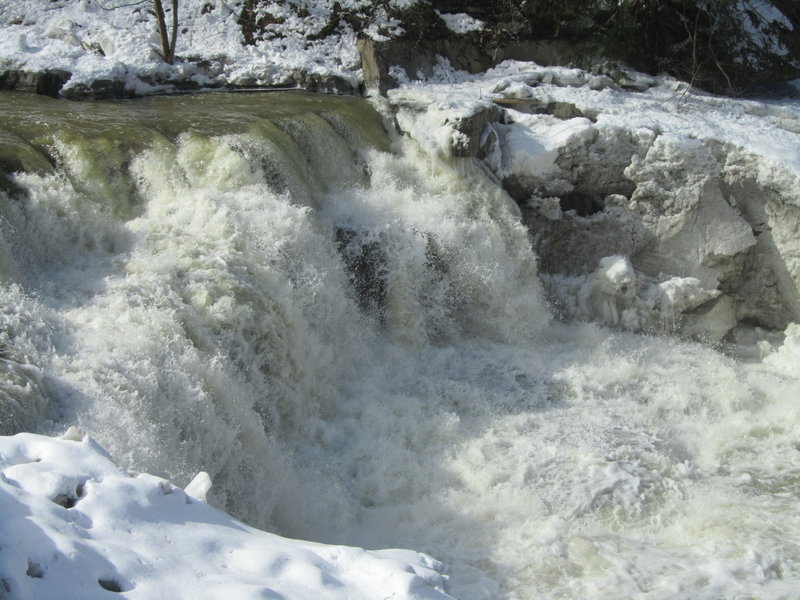 While they're much smaller than Taughannock, the lower falls near the parking area are still beautiful in their own right.