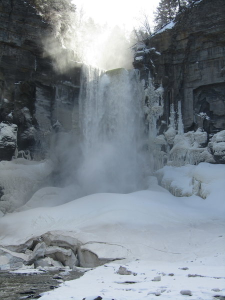 Taughannock Falls shines beautifully in the winter sun.