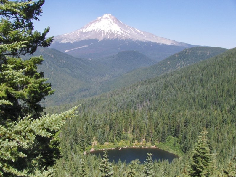 The Veda Lake Trail provides excellent views of Mt. Hood with the lake itself in the foreground. Photo by USFS.