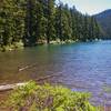 While the air may be warm, Lower Twin Lake makes for a cold summer swim.